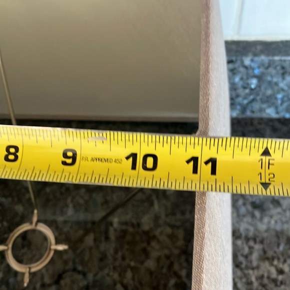 Large Square Gray Cloth Covered Lampshade, 11” Square Top x 24” Square Bottom - Picture 6 of 10